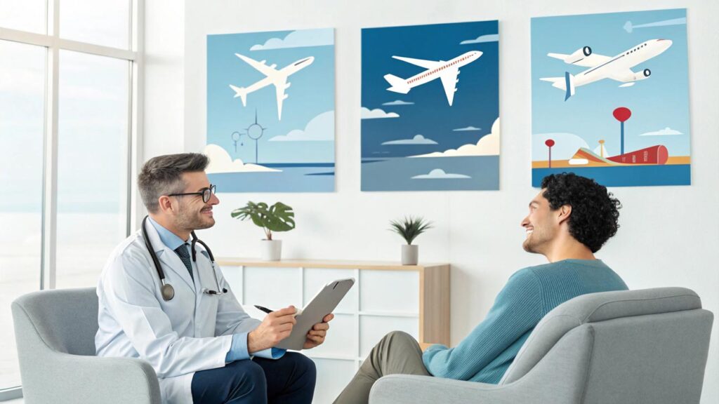 ترس از پرواز مراجعه به پزشک